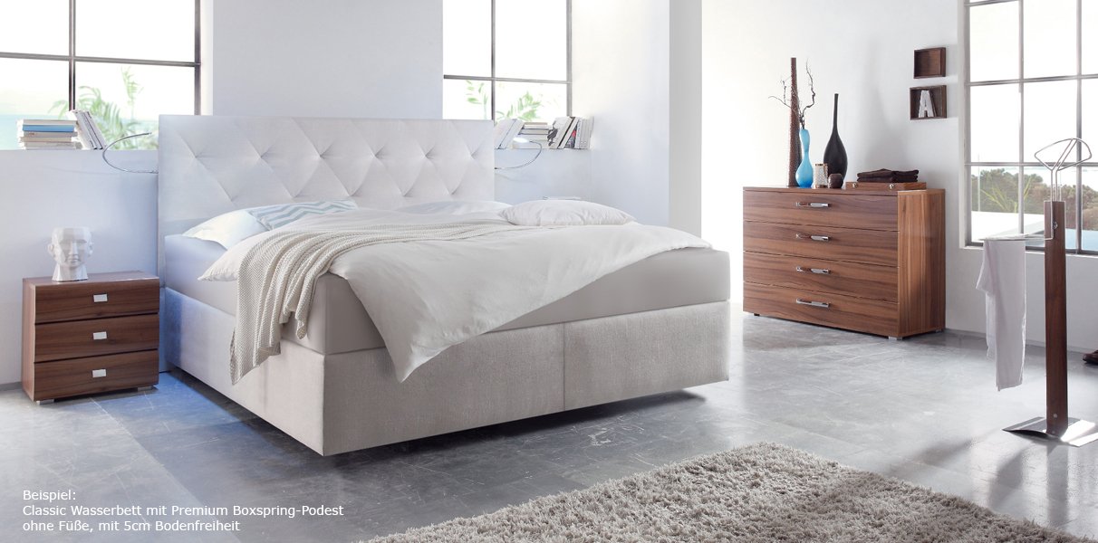 Boxspring-Wasserbett mit Paris XL Kopfteil Abbildung 5